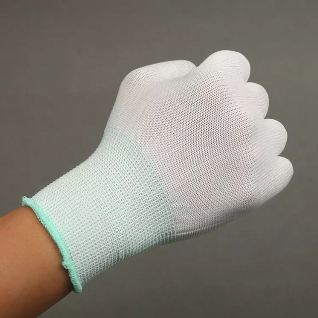 Lint Free Knitting  Gloves Polyester Nylon Hand Core Assembly Pu Works Gloves Hot Selling 