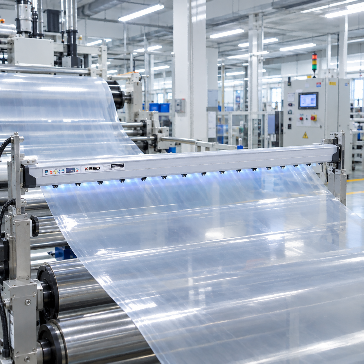 Static Elimination for PP and PE Film Production Lines